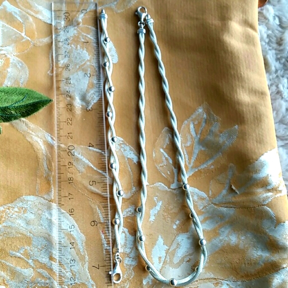 Sterling Silver Italian Necklace and Bracelet Set Giftable - Picture 7 of 8